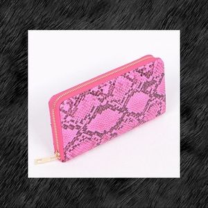 NEW! Pink Snake Print Wallet